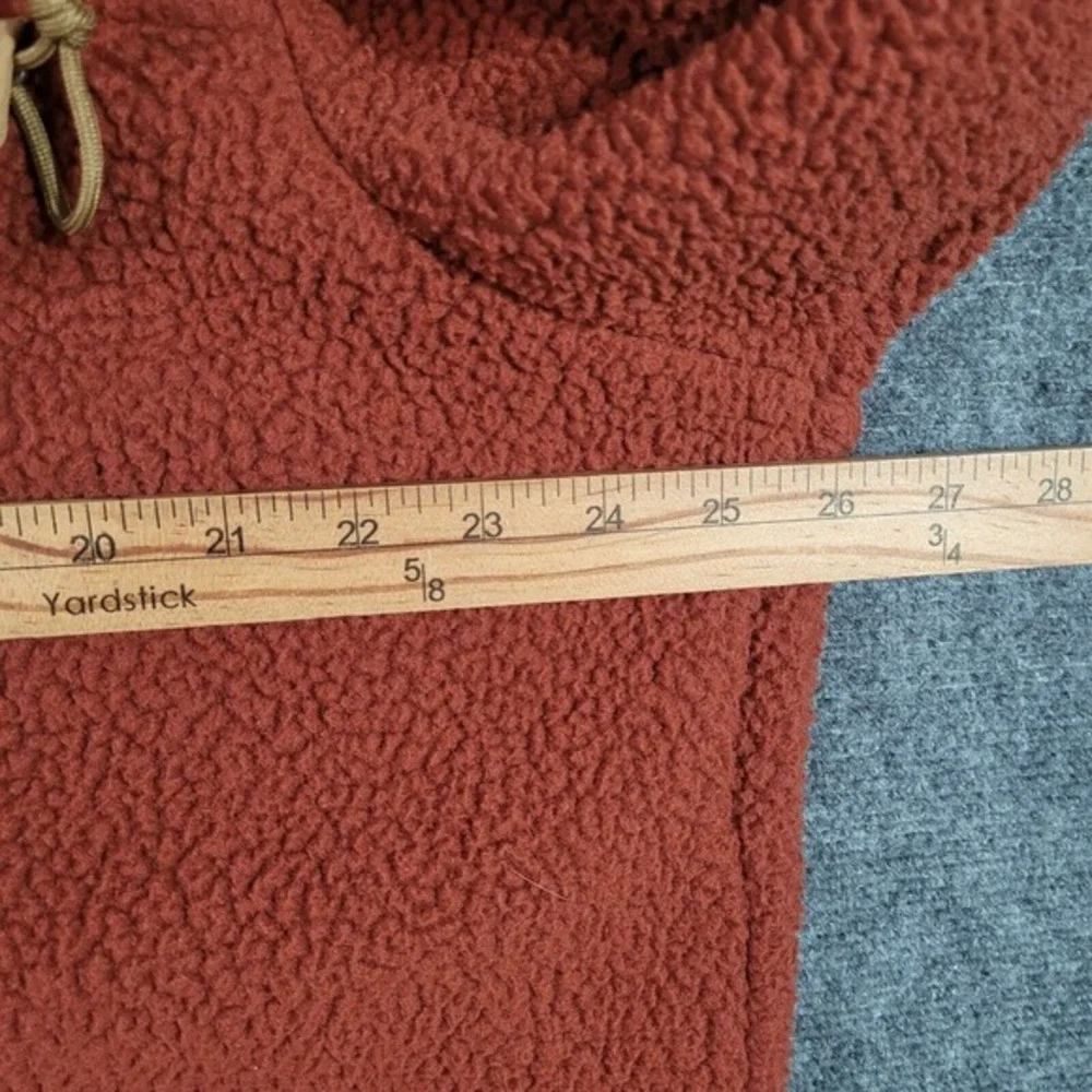 The North Face CRAGMONT Fleece Mens‎ XL 1/4 Snap Front Sherpa Rust Orange